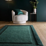 Stasy Dark Green Geometric Hand-Tufted Wool Rug - Image 3