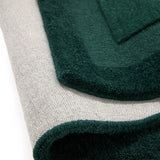 Stasy Dark Green Geometric Hand-Tufted Wool Rug - Image 4