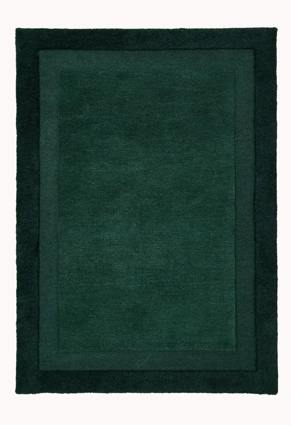 Stasy Dark Green Geometric Hand-Tufted Wool Rug - Image 5