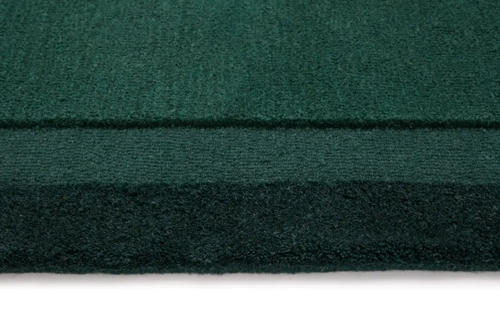 Stasy Dark Green Geometric Hand-Tufted Wool Rug - Image 6