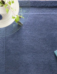 Stasy Evening Blue Geometric Hand-Tufted Wool Rug - Image 1