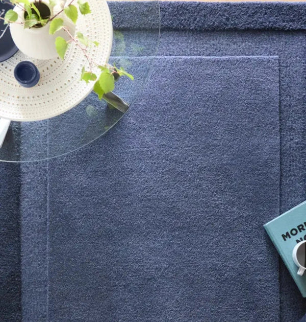 Stasy Evening Blue Geometric Hand-Tufted Wool Rug - Image 1