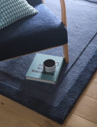 Stasy Evening Blue Geometric Hand-Tufted Wool Rug - Image 2
