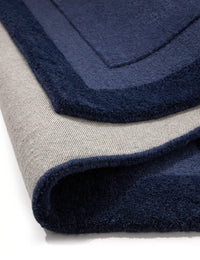 Stasy Evening Blue Geometric Hand-Tufted Wool Rug - Image 4