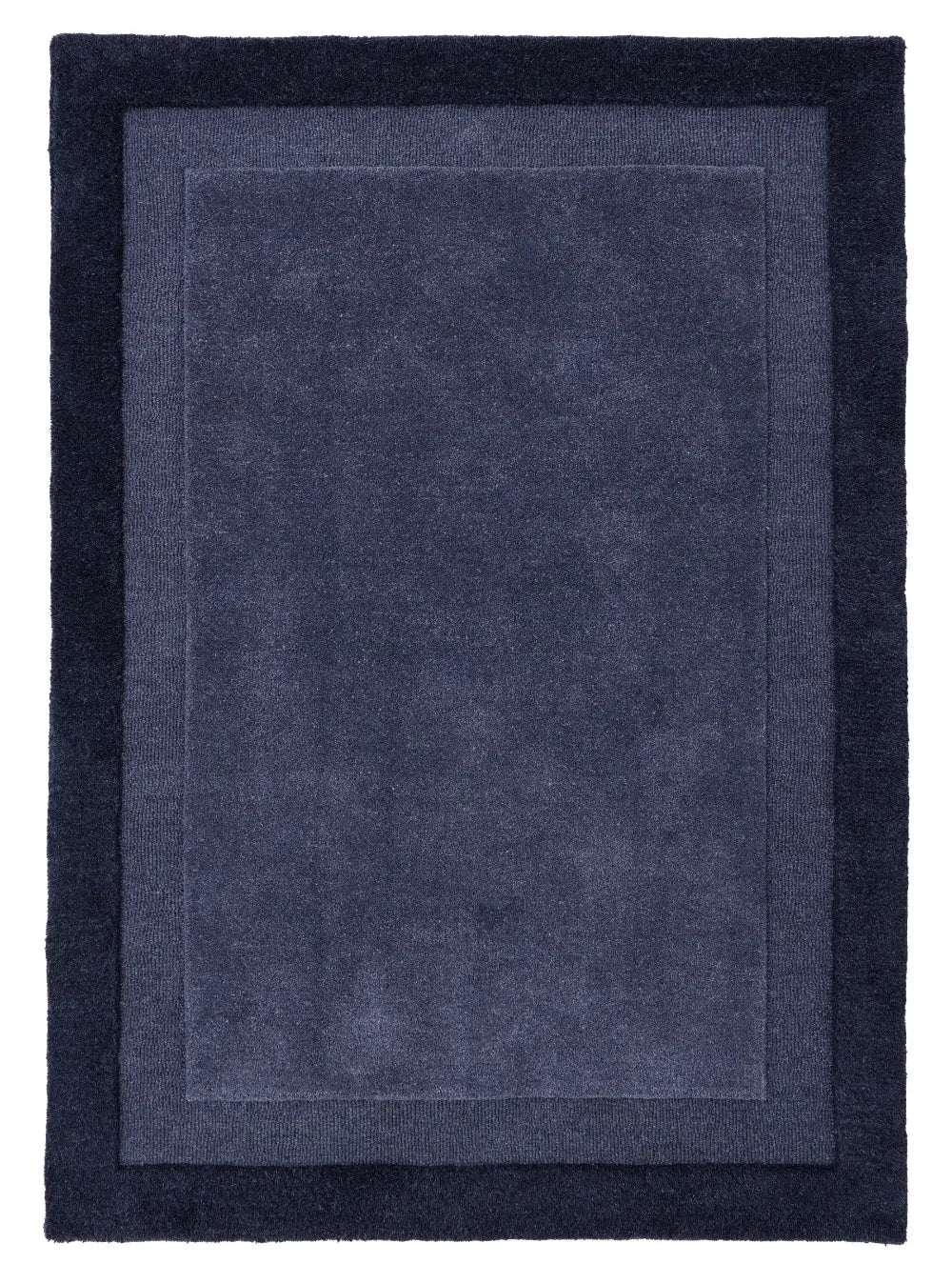 Stasy Evening Blue Geometric Hand-Tufted Wool Rug - Image 5