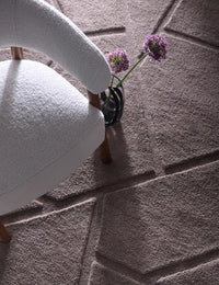 Stasy GreyMauve Geometric Hand-Tufted Wool Rug - Image 2