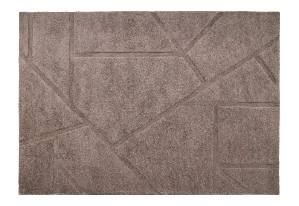 Stasy GreyMauve Geometric Hand-Tufted Wool Rug - Image 4