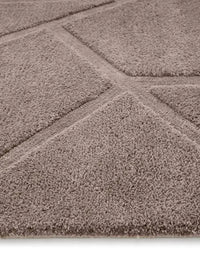 Stasy GreyMauve Geometric Hand-Tufted Wool Rug - Image 5