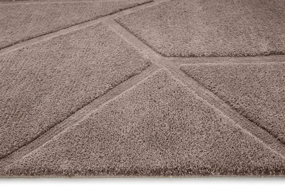 Stasy GreyMauve Geometric Hand-Tufted Wool Rug - Image 5