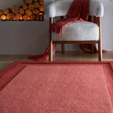 Stasy Wine Red Geometric Hand-Tufted Wool Rug - Image 1