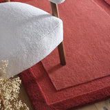 Stasy Wine Red Geometric Hand-Tufted Wool Rug - Image 3