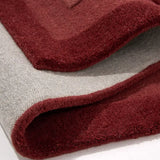 Stasy Wine Red Geometric Hand-Tufted Wool Rug - Image 4