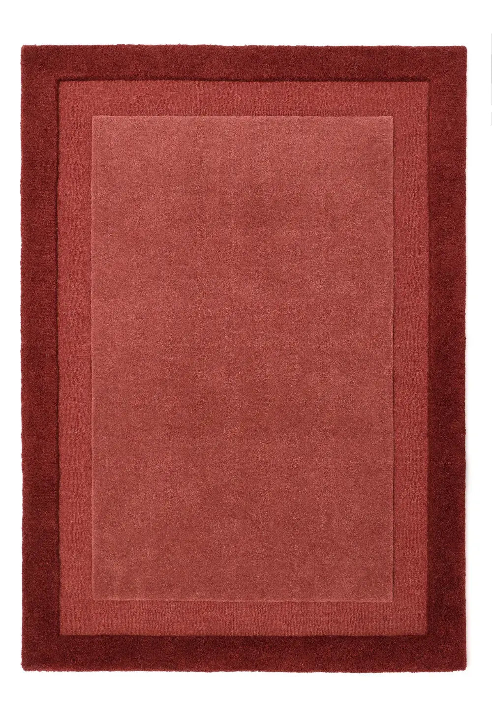 Stasy Wine Red Geometric Hand-Tufted Wool Rug - Image 6