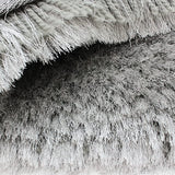 Steel Silver Solid Plush Shag Rug - Image 2