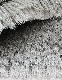Steel Silver Solid Plush Shag Rug - Image 2