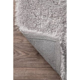 Steel Silver Solid Plush Shag Rug - Image 3