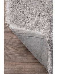 Steel Silver Solid Plush Shag Rug - Image 3