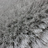 Steel Silver Solid Plush Shag Rug - Image 5