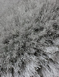 Steel Silver Solid Plush Shag Rug - Image 5