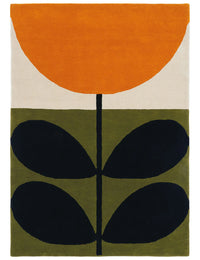 Stem Black Floral Hand-Tufted Wool Rug - Image 1