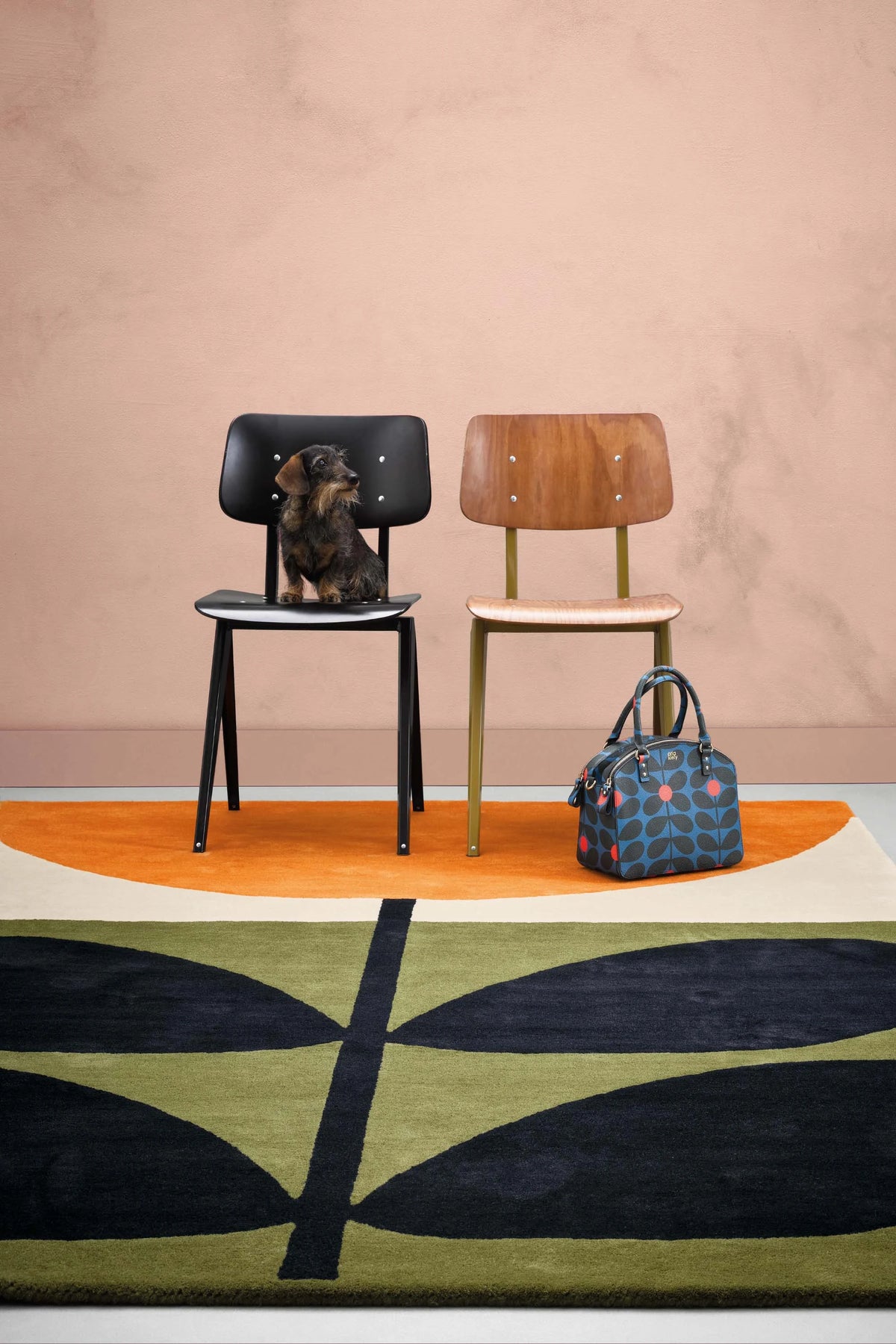 Stem Black Floral Hand-Tufted Wool Rug - Image 2