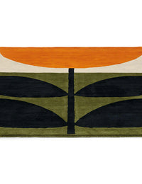 Stem Black Floral Hand-Tufted Wool Rug - Image 3