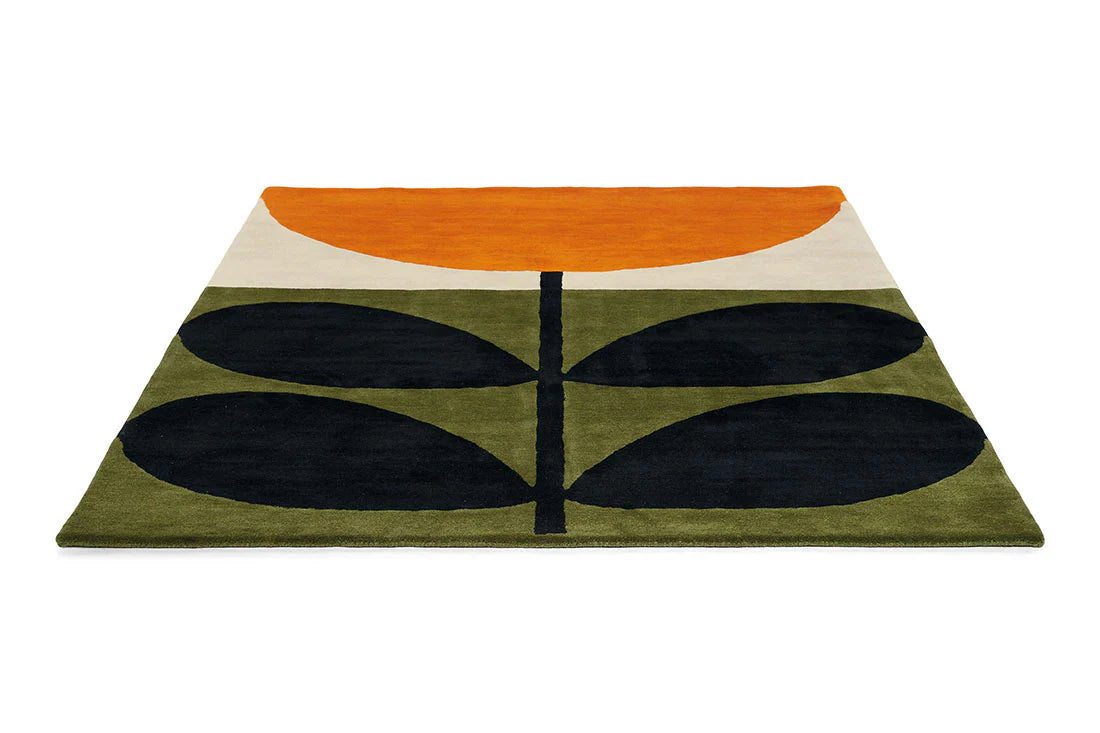 Stem Black Floral Hand-Tufted Wool Rug - Image 3