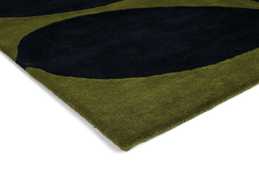 Stem Black Floral Hand-Tufted Wool Rug - Image 4