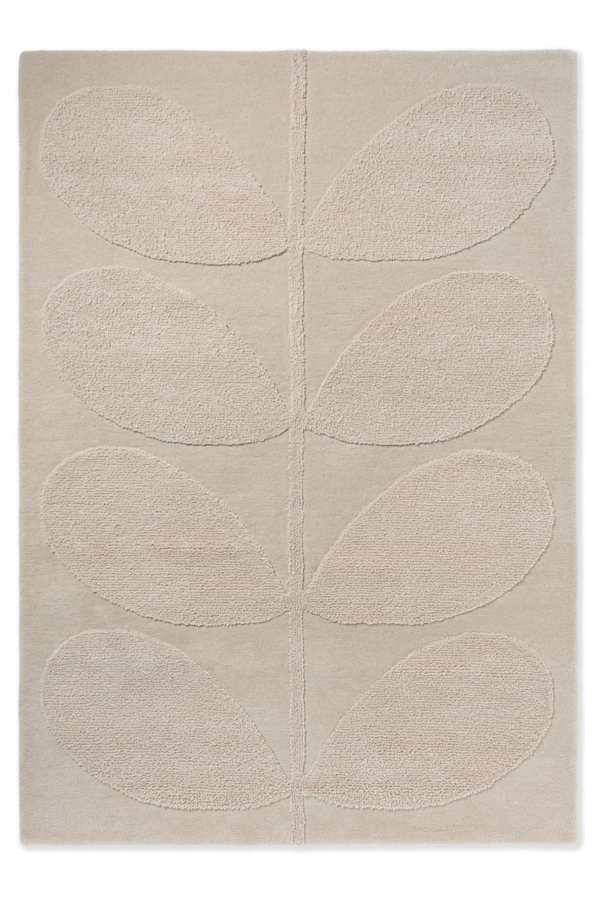 Stem Ecru Floral Hand-Tufted Wool Rug - Image 1