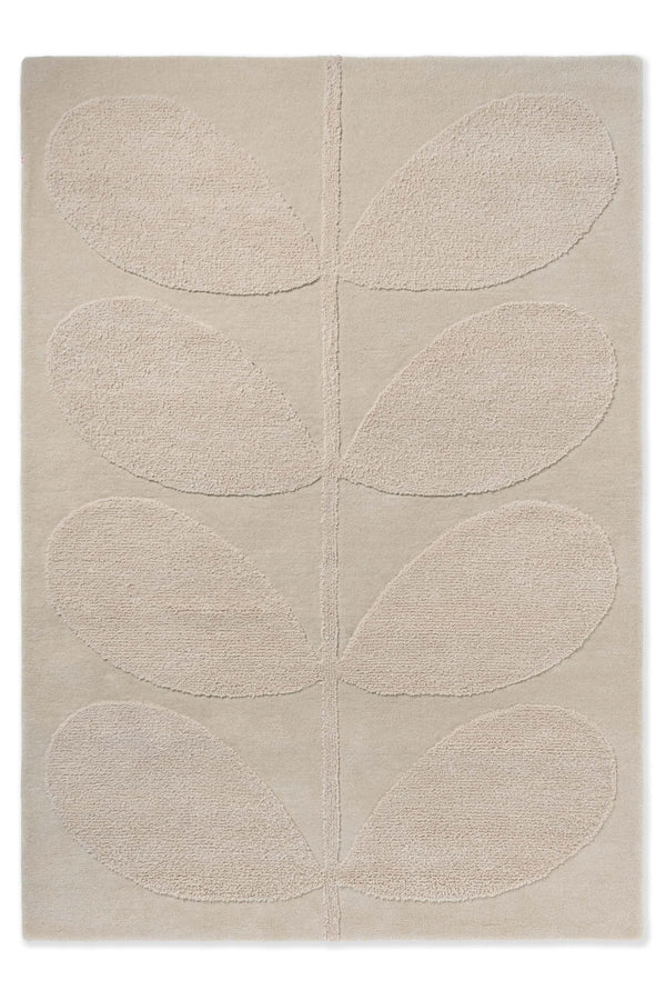 Stem Ecru Floral Hand-Tufted Wool Rug - Image 1
