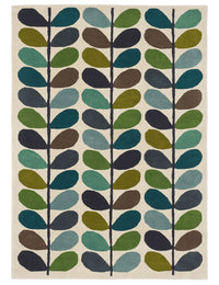 Stem Kingfisher Floral Hand-Tufted Wool Rug - Image 1