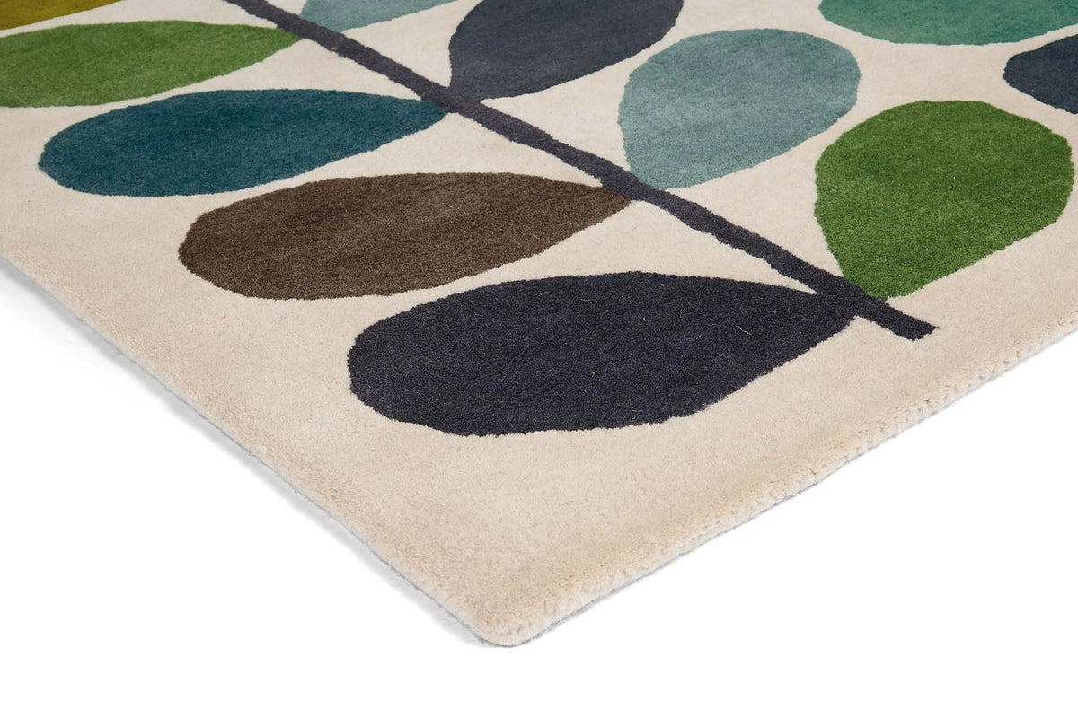 Stem Kingfisher Floral Hand-Tufted Wool Rug - Image 5