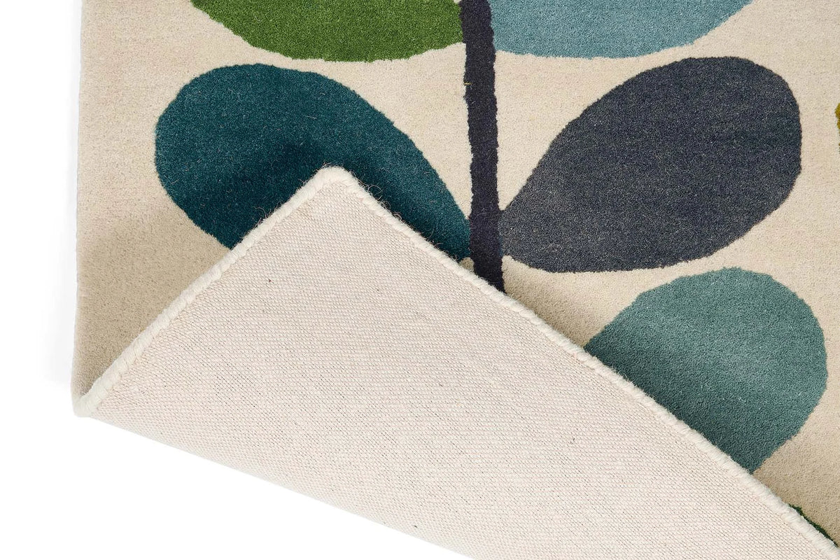 Stem Kingfisher Floral Hand-Tufted Wool Rug - Image 6