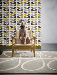 Stem Linear Floral Hand-Tufted Wool Rug - Image 1