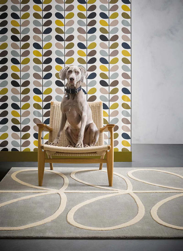 Stem Linear Floral Hand-Tufted Wool Rug - Image 1