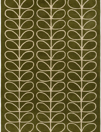 Stem Olive Floral Hand-Tufted Wool Rug - Image 1