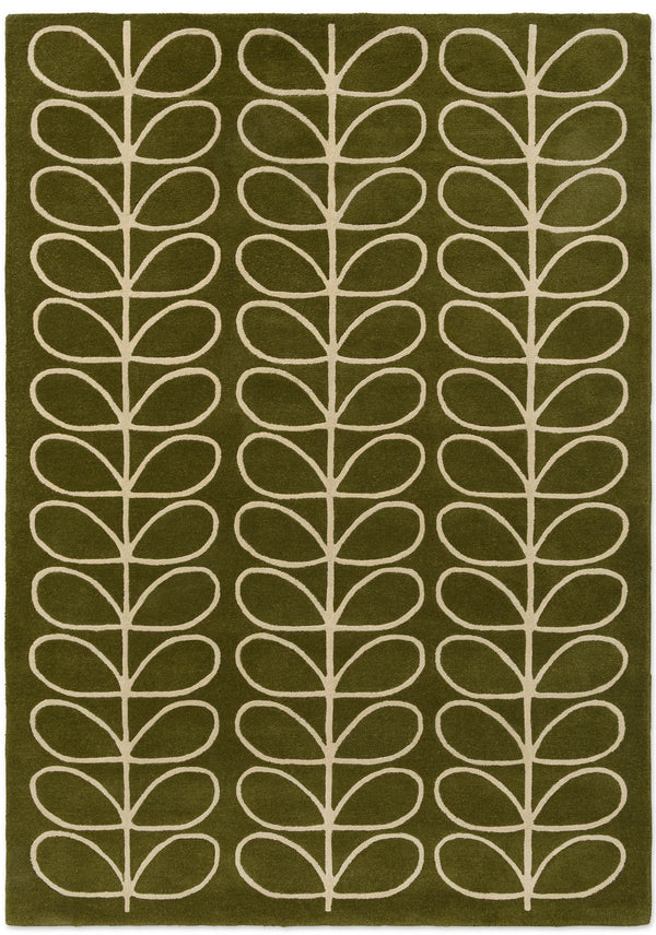 Stem Olive Floral Hand-Tufted Wool Rug - Image 1