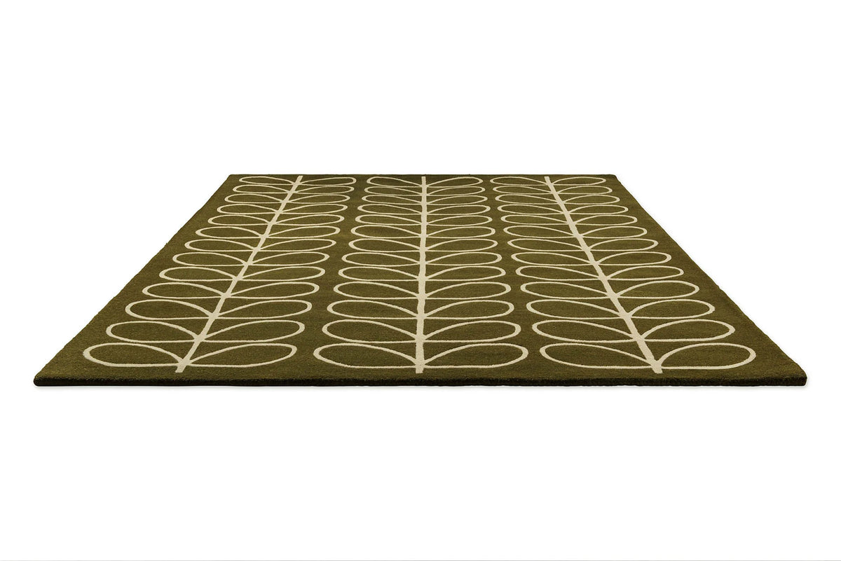 Stem Olive Floral Hand-Tufted Wool Rug - Image 3