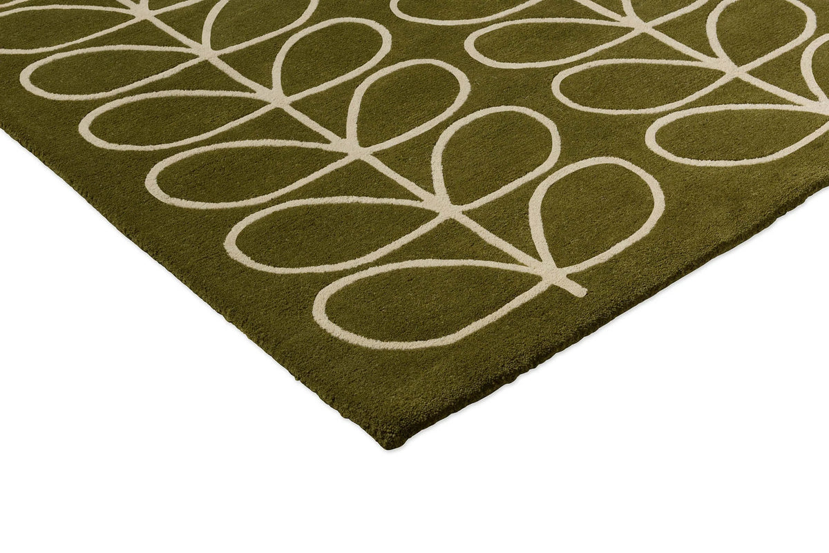 Stem Olive Floral Hand-Tufted Wool Rug - Image 4