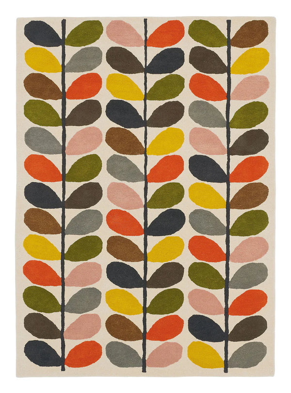 Stem Rainbow Floral Hand-Tufted Wool Rug - Image 1