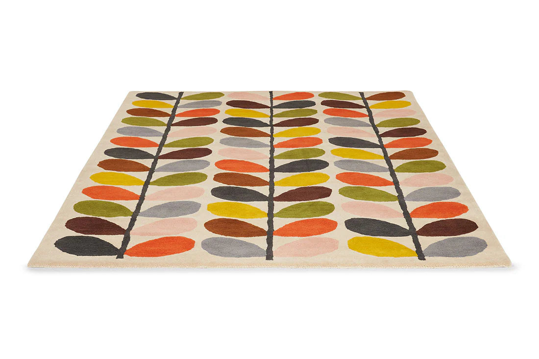 Stem Rainbow Floral Hand-Tufted Wool Rug - Image 4
