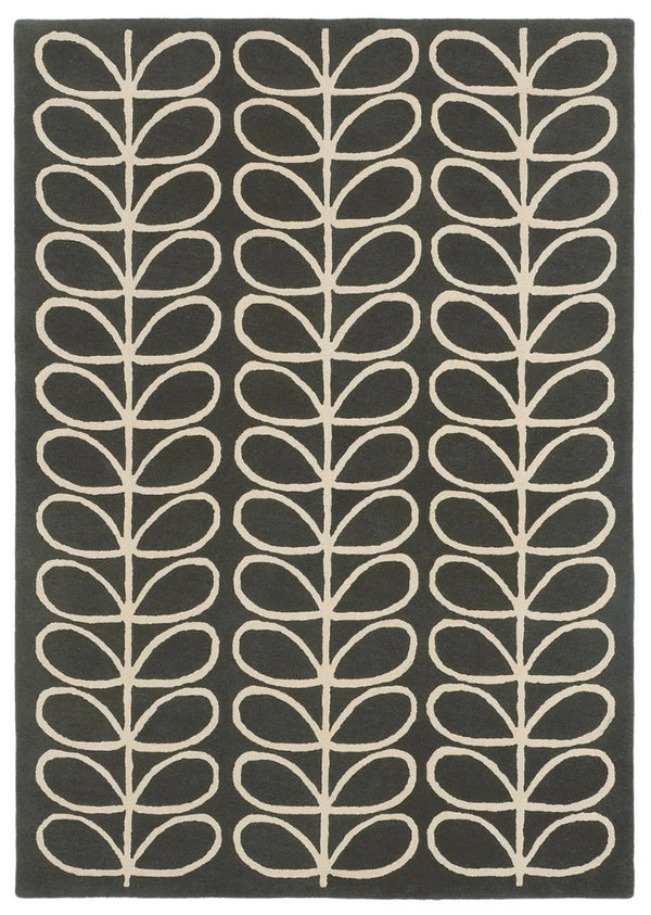 Stem Slate Floral Hand-Tufted Wool Rug - Image 1