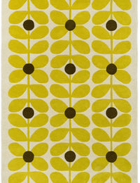 Stem Yellow Floral Hand-Tufted Wool Rug - Image 1