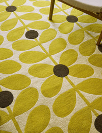 Stem Yellow Floral Hand-Tufted Wool Rug - Image 2