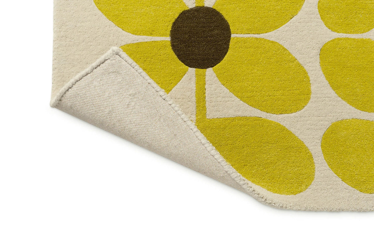 Stem Yellow Floral Hand-Tufted Wool Rug - Image 3