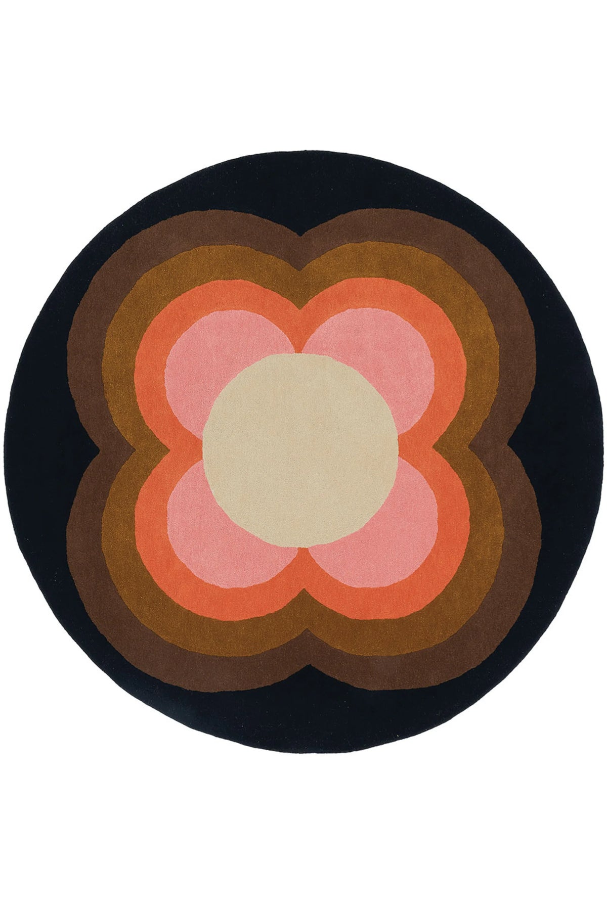 Sunflower Pink Irregular Hand-Tufted Wool Rug - Image 1