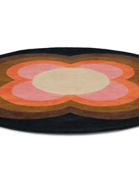 Sunflower Pink Irregular Hand-Tufted Wool Rug - Image 3