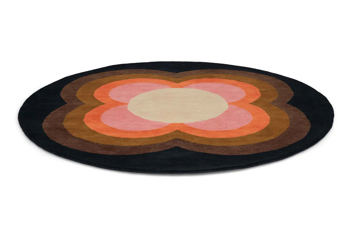 Sunflower Pink Irregular Hand-Tufted Wool Rug - Image 3