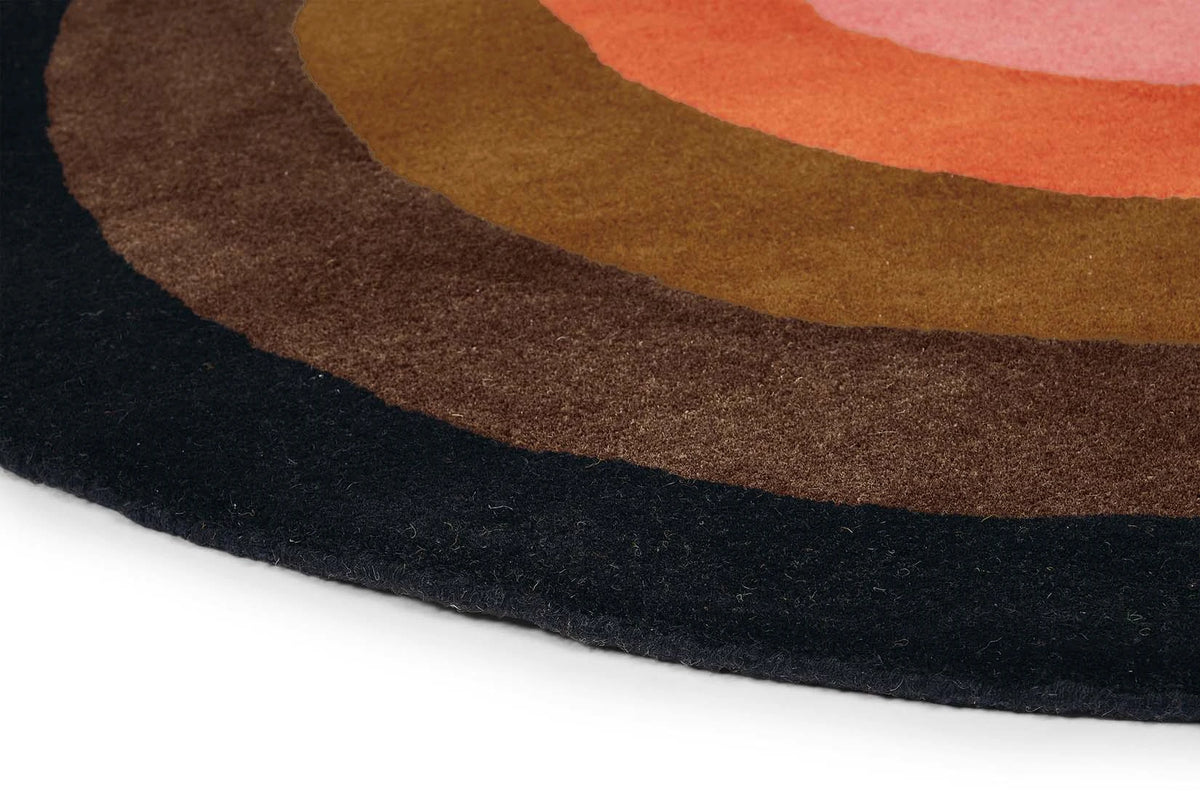 Sunflower Pink Irregular Hand-Tufted Wool Rug - Image 4