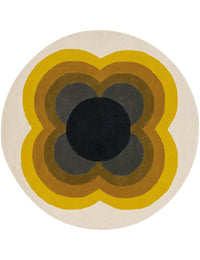 Sunflower Yellow Irregular Hand-Tufted Wool Rug - Image 1